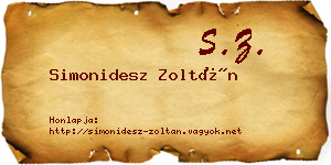 Simonidesz Zoltán névjegykártya